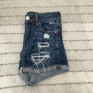 AE denim shorts